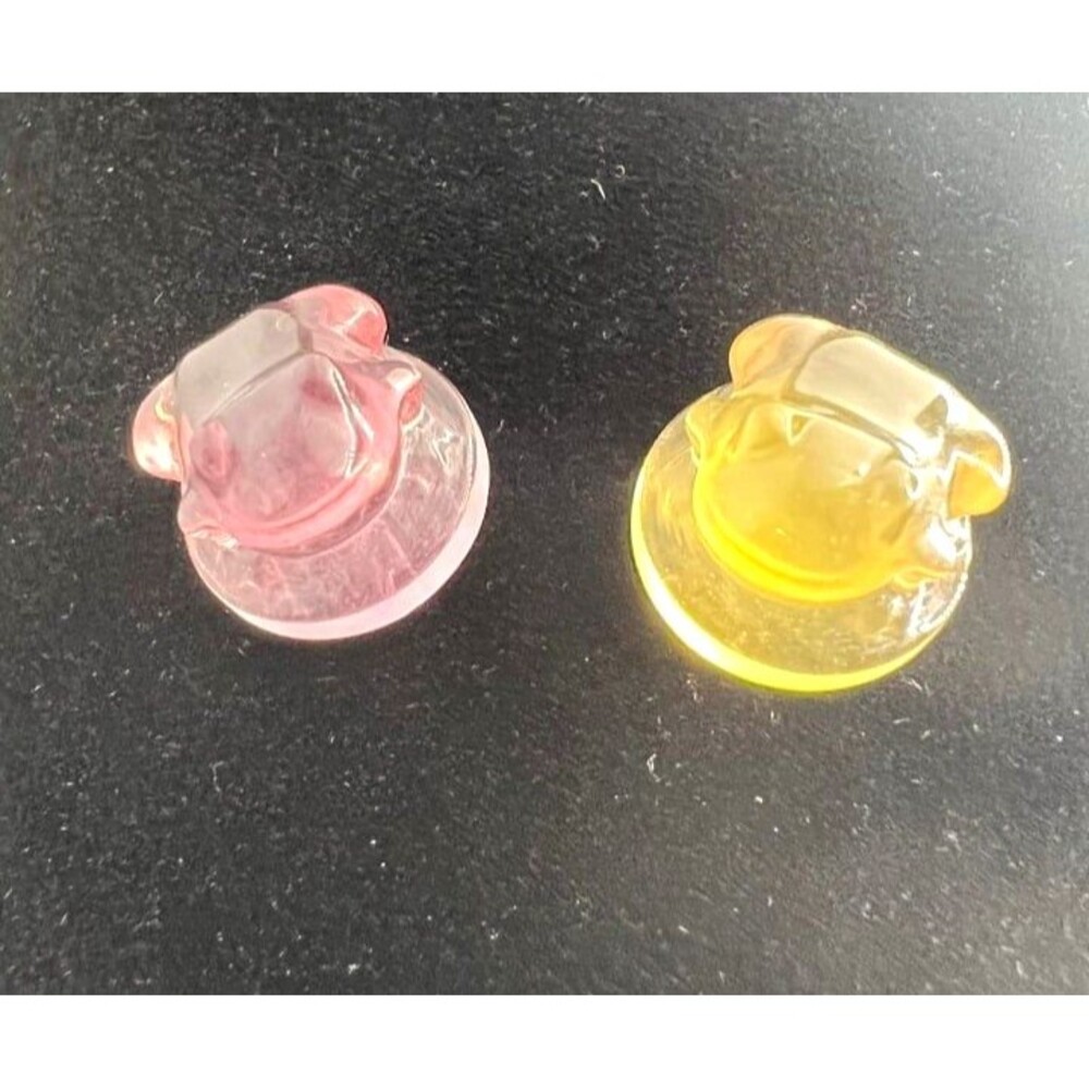 Mini Purple or Yellow Fluorite Frog - Your choice